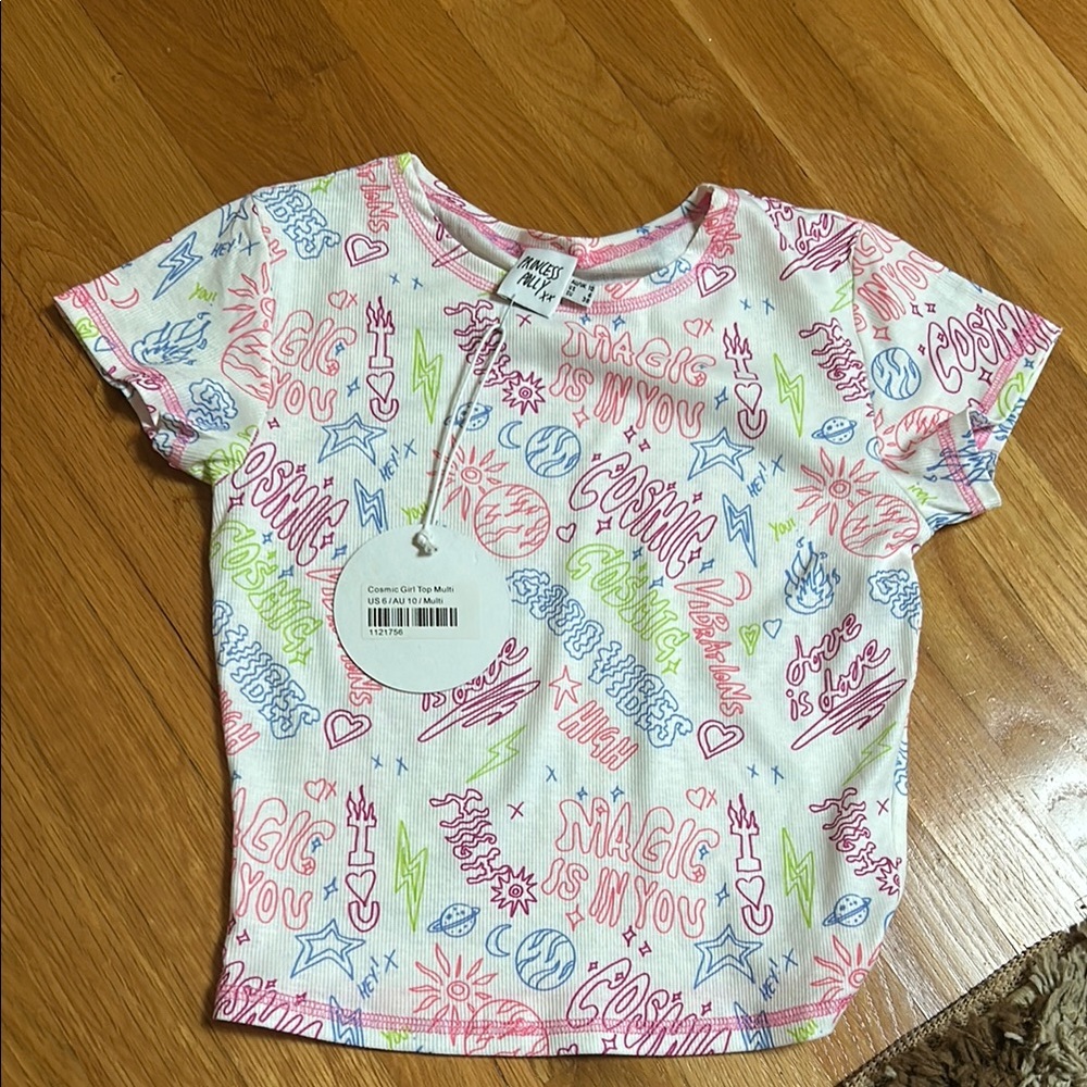 Princess Polly Pink and Blue Short Sleeve Tee